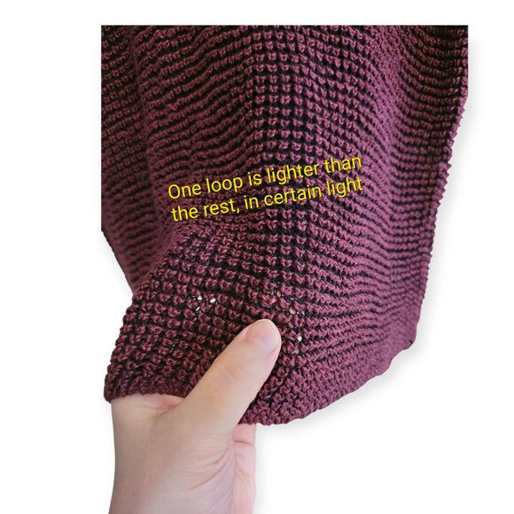 Isabel Marant Burgundy Linen Cotton Oversized Poncho Sweater Size S M - Picture 10 of 12